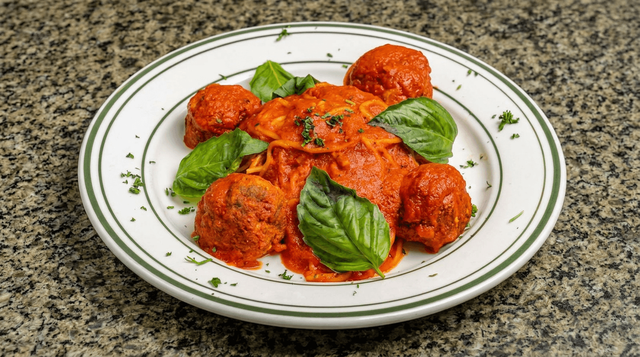 Pasta and Meatballs.