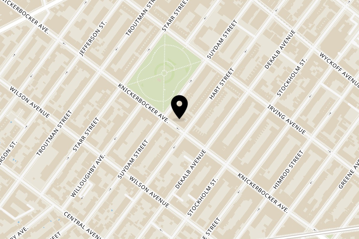 Map showing the location of Il Bel Paese Pizzeria & Trattoria on 305 Knickerbocker Ave in Brooklyn